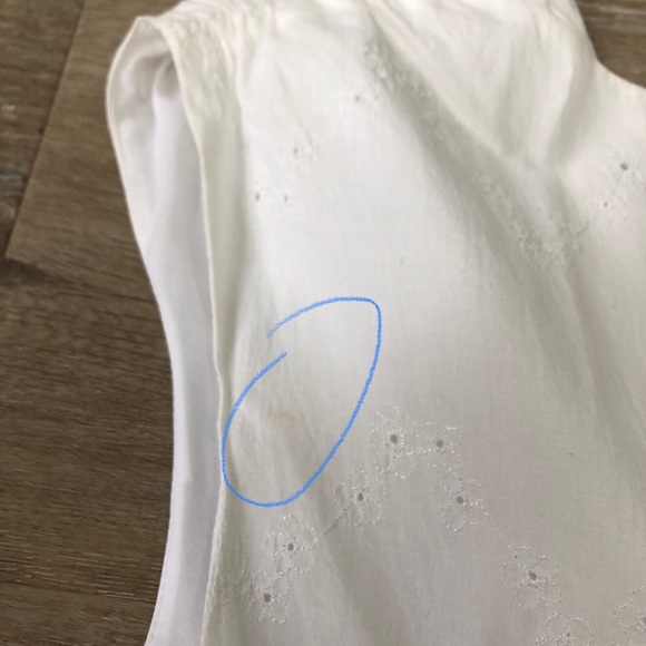 Philip Decaprio White Eyelet Sleeveless Dress, Size 2 - Picture 8 of 10